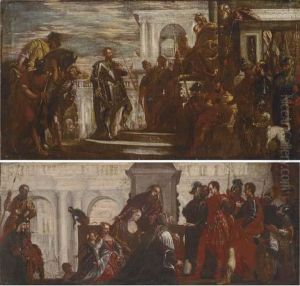 The Family Of Darius Before Alexander; And Saint Sebastian Before Diocletian by Paolo Veronese (Caliari)