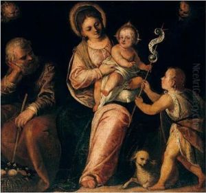 The Holy Family With The Infant Saint John The Baptist by Paolo Veronese (Caliari)