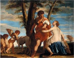 Venus And Adonis by Paolo Veronese (Caliari)