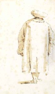 A man wearing a turban, seen from the rear