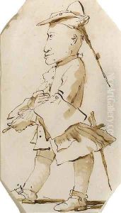 Caricature of a Gentleman, in profile to the left by Giovanni Battista Tiepolo