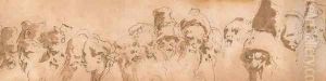 A frieze of heads