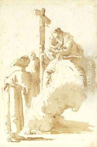 The Madonna and Child adored by Saint Anthony and an abbot by Giovanni Battista Tiepolo