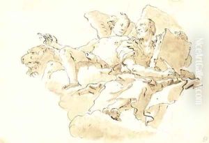 Saint Mark with an angel and the Lion by Giovanni Battista Tiepolo