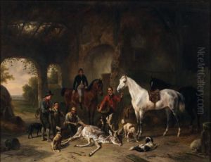 Le Retour De La Chasse Au Daim by Wouterus Verschuur