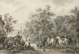 Festivities In The Village by Wouterus Verschuur