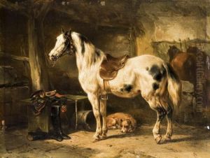 Lovak Az Istalloban by Wouterus Verschuur