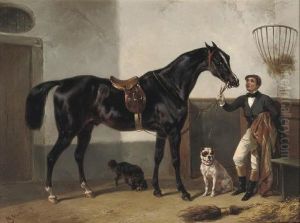 A Jockey With His Racehorse