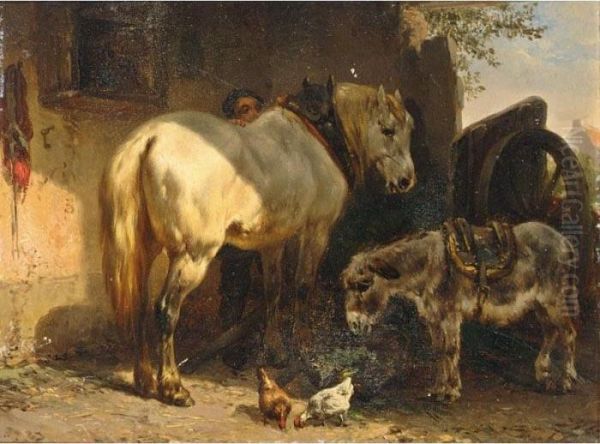 A Horse And Donkey - view 1