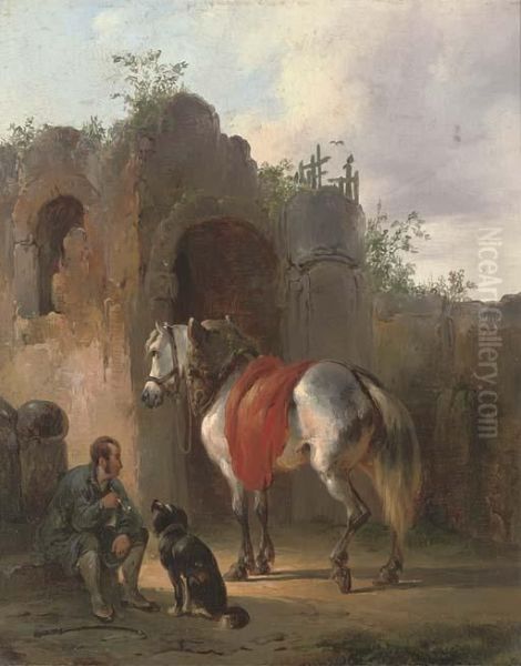 A Traveller Resting At The Ruins - view 1