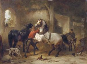 In The Stable by Wouterus Verschuur