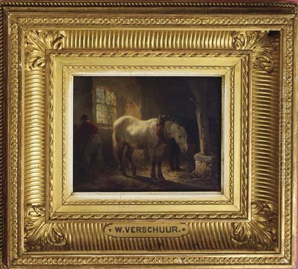 Tending To The Horses - view 1