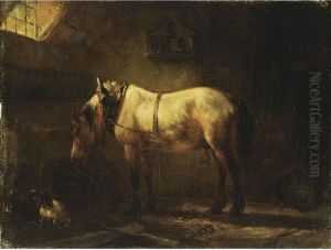A Horse In A Stable by Wouterus Verschuur