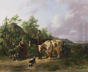 A Meeting Along The Path by Wouterus Verschuur