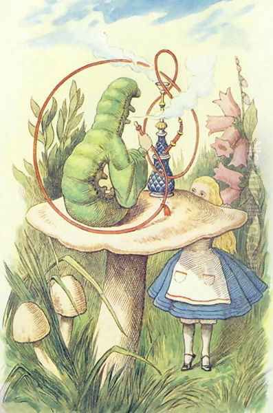 Alice Meets the Caterpillar, illustration from Alice in Wonderland by Lewis Carroll 1832-9 - view 1