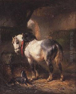 Stable Interior by Wouterus Verschuur