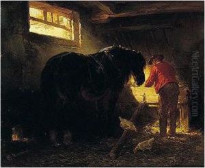 In The Stable by Wouterus Verschuur