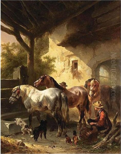 Watering The Horses - view 1