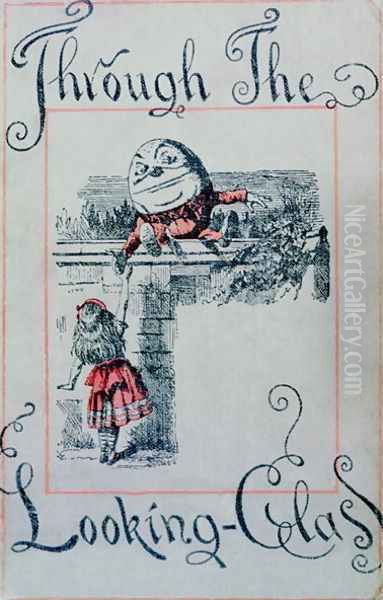 Alice and Humpty Dumpty, cover illustration for Alice Through the Looking-Glass by Lewis Carroll 1832-98, published in London. 1898 - view 1