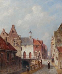 Vue D'un Village Hollandais by Pieter Gerard Vertin