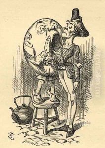 Humpty Dumpty, illustration from Through the Looking Glass by Lewis Carroll 1832-98 first published 1871 by John Tenniel