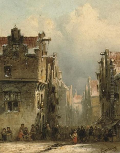 A Busy Market Day - view 1