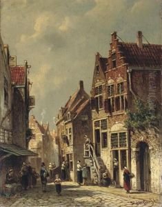 Daily Activities In A Sunny Street