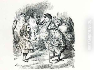 Alice meets the Dodo, illustration from Alices Adventures in Wonderland, by Lewis Carroll, 1865 by John Tenniel