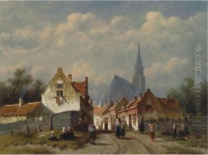 Laundry Day In A Dutch Town