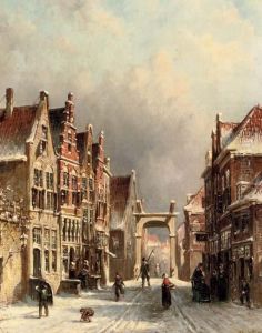 A Snowball Fight In A Dutch Town