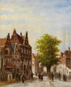 A View Of Voorburg In Summer by Pieter Gerard Vertin