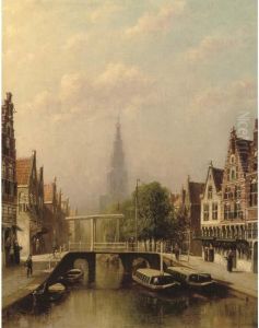 The Kaaswaag On A Sunny Day, Alkmaar by Pieter Gerard Vertin