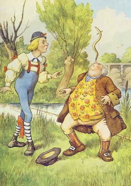 Father William Balancing an Eel on his Nose, illustration from Alice in Wonderland by Lewis Carroll 1832-9 - view 1