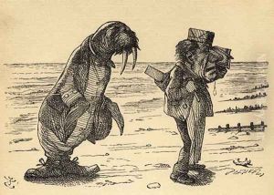 The Walrus and the Carpenter, illustration from Through the Looking Glass by Lewis Carroll 1832-98 first published 1871 by John Tenniel