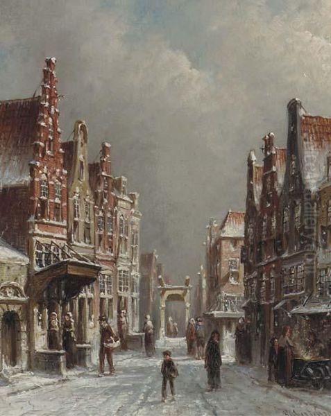 A Snowcovered Street In Alkmaar - view 1