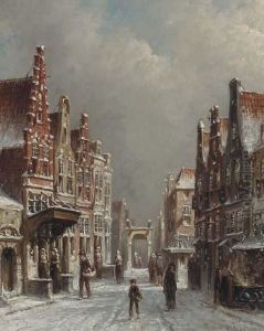 A Snowcovered Street In Alkmaar