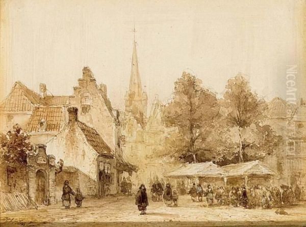 Market Day In A Dutch Town - view 1