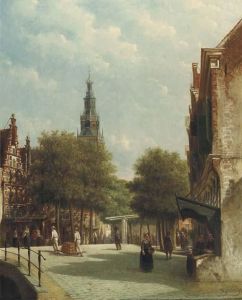 Cheese Bearers On A Bridge In Alkmaar