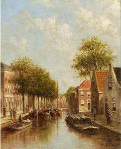 A Canal In Delft