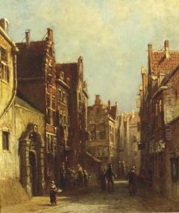 A Dutch Town In Summer by Pieter Gerard Vertin