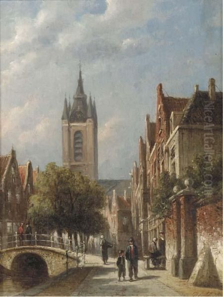 A Canal In A Dutch Town In Summer - view 1