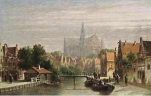 A View Of Haarlem, The Sint Bavo In The Distance