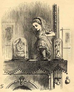 Alice in the Looking Glass House, illustration from Through the Looking Glass by Lewis Carroll 1832-98 first published 1871 by John Tenniel