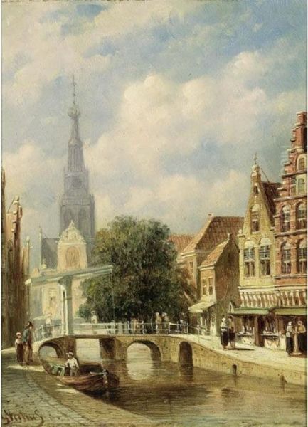 A Town Scene In Summer, Alkmaar - view 1