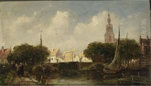 A Sunlit Dutch Town by Pieter Gerard Vertin