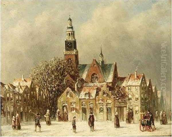 A Town Scene In Winter, Maassluis - view 1