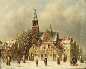 A Town Scene In Winter, Maassluis A Town Scene In Winter, Maassluis