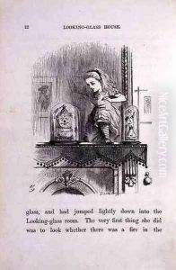 Alice in the Looking-Glass Room, illustration from Through the Looking-Glass by Lewis Carroll 1833-98, 1872 by John Tenniel
