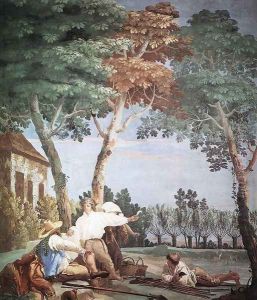 Peasants At Rest 1757 by Giovanni Domenico Tiepolo