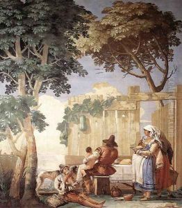 Family Meal 1757 by Giovanni Domenico Tiepolo